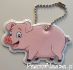 Zawieszka odblaskowa - brelok- ŚWINKA